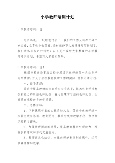 小学教师培训计划_2.docx