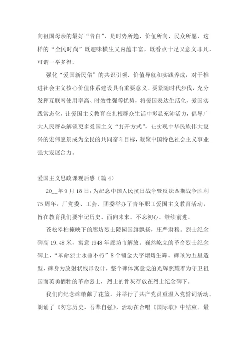 爱国主义思政课观后感5篇.docx