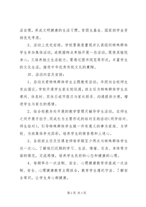 达明中学关心关爱特殊群体活动实施方案.docx