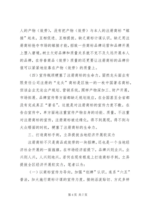 商标战略推进品牌兴业调查汇报.docx