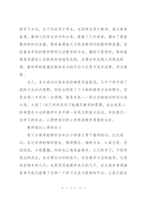 教师培训心得体会范文7篇.docx