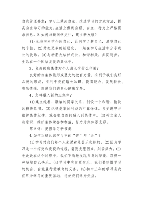 初一政治的知识点梳理.docx