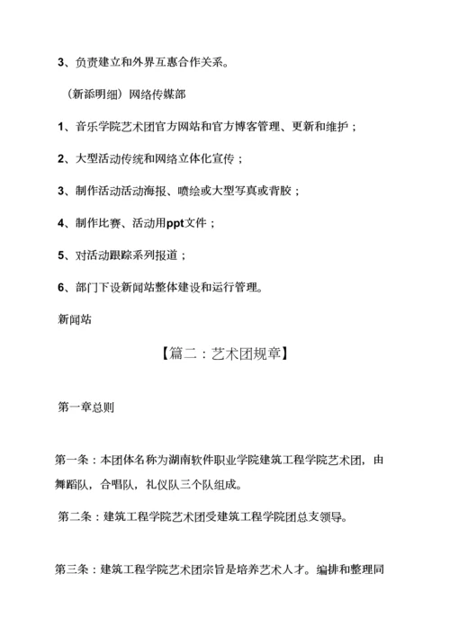 学校艺术团专项规章新规制度.docx