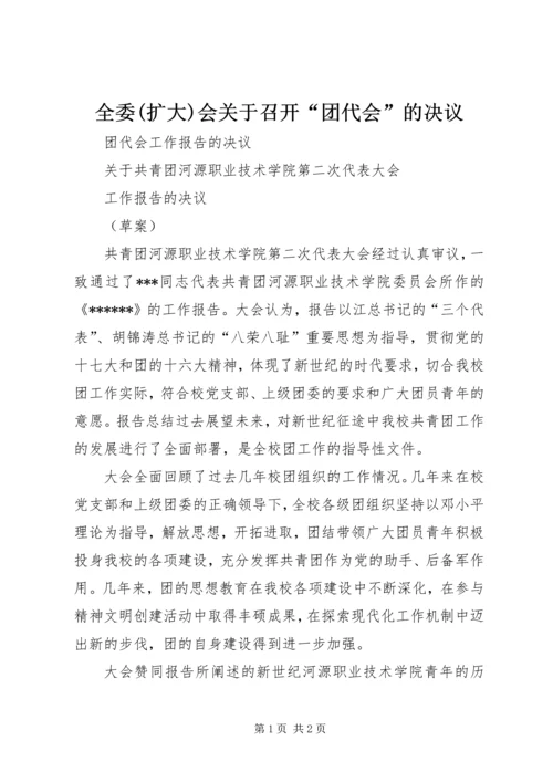 全委(扩大)会关于召开“团代会”的决议 (3).docx