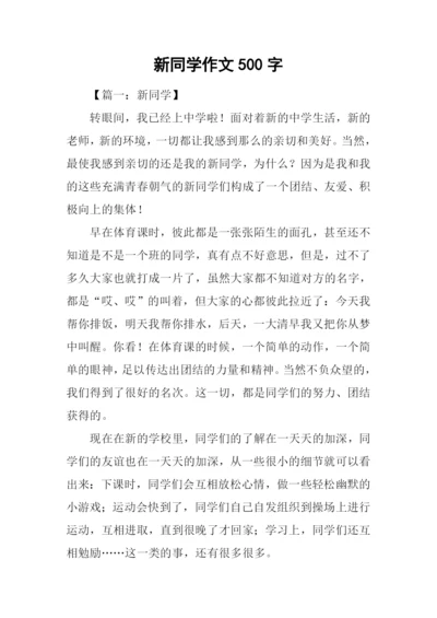 新同学作文500字.docx