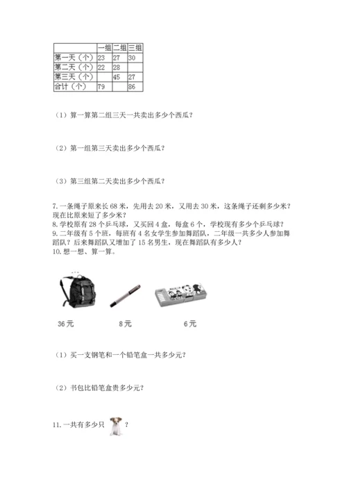 二年级上册数学应用题100道附参考答案【b卷】.docx