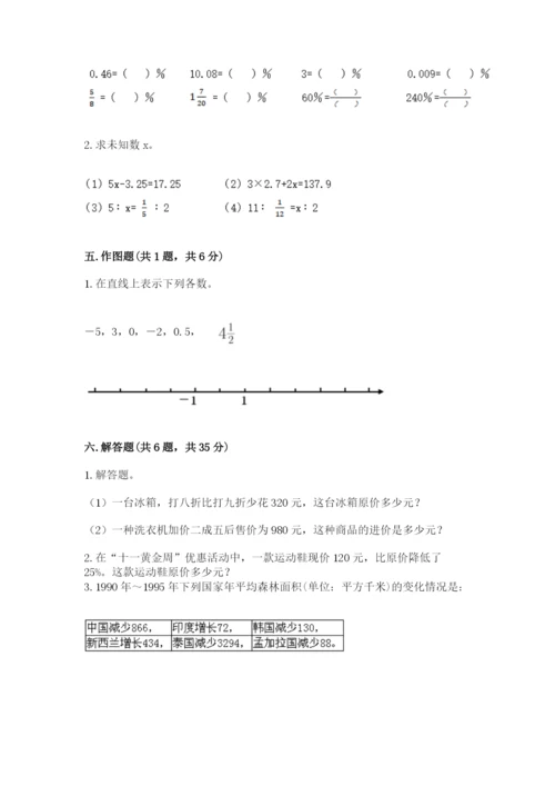 北师大版小学六年级下册数学期末检测试题含完整答案【全国通用】.docx