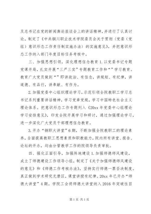 学校意识形态工作责任制落实情况自查自纠报告.docx