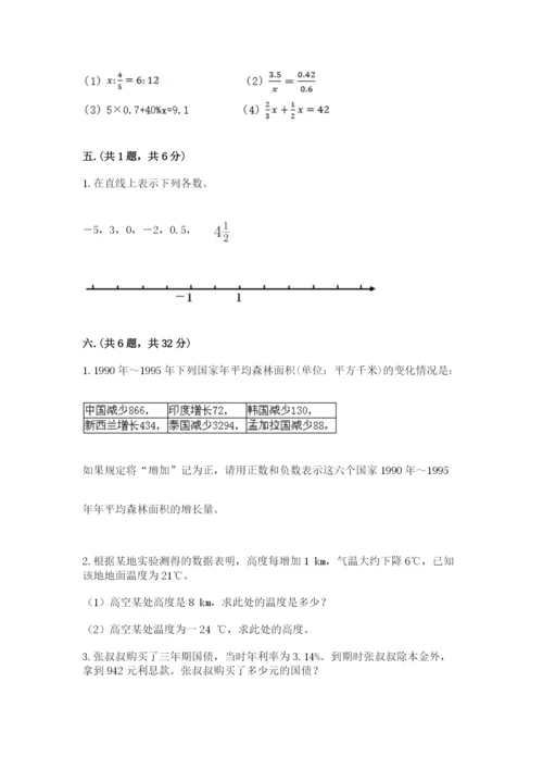 浙江省【小升初】2023年小升初数学试卷带答案（精练）.docx