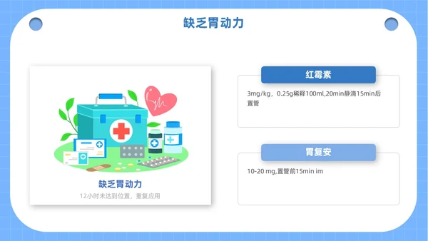 蓝色医疗人物插画风鼻空肠管的护理培训课件PPT