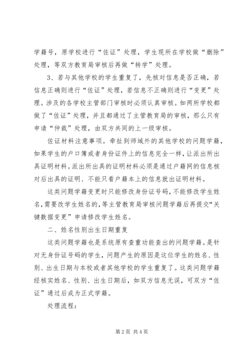 各类问题学籍的处理方法.docx