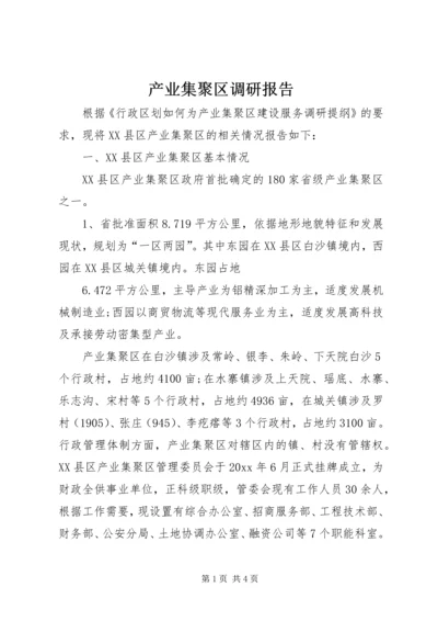 产业集聚区调研报告.docx