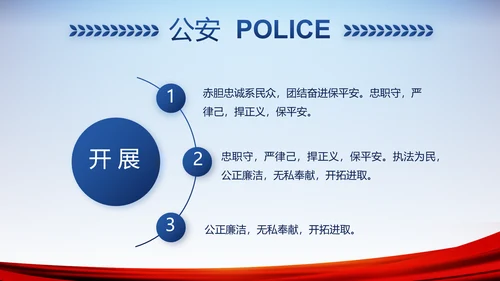 公安警察演讲动态PPT模板
