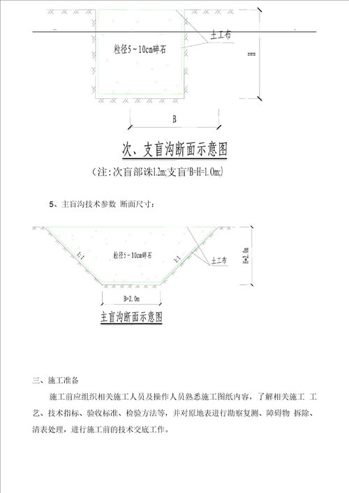 碎石盲沟施工组织设计