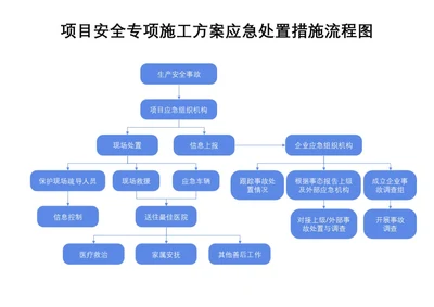 蓝色项目安全专项施工方案应急处置措施流程图