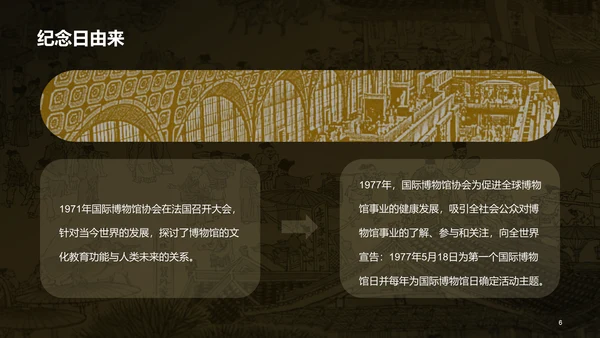 黄色复古中式国际博物馆日培训课件PPT