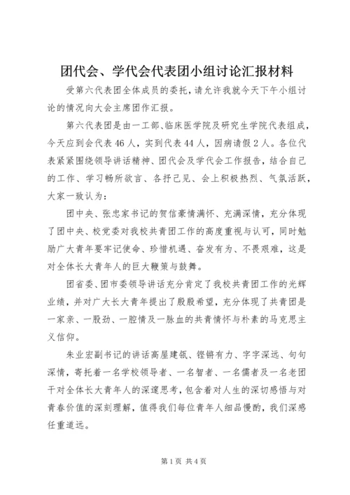团代会、学代会代表团小组讨论汇报材料 (4).docx