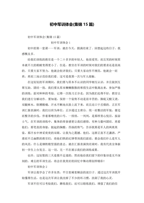 初中军训体会(集锦15篇).docx
