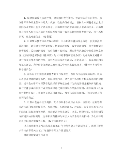 精编之律师协会工作计划范文.docx