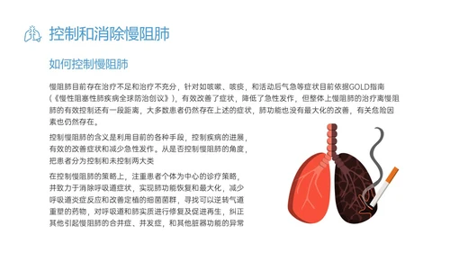 蓝色简约科技慢阻肺相关知识培训PPT课件世界慢阻肺日
