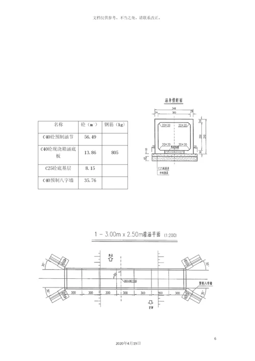 预制箱涵安装首件施工方案.docx