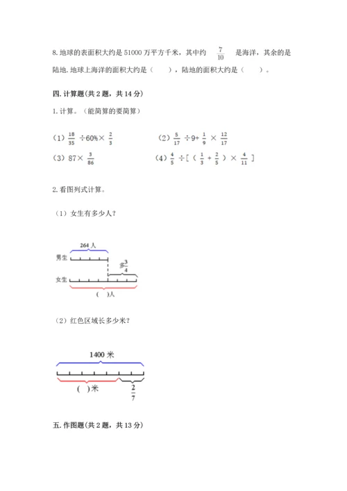 人教版六年级上册数学 期中测试卷精品【典优】.docx