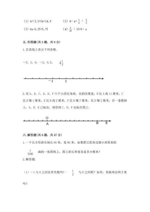 人教版六年级下册数学期末测试卷及参考答案一套.docx