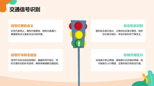 橙色插画风全国中小学生安全教育PPT模板