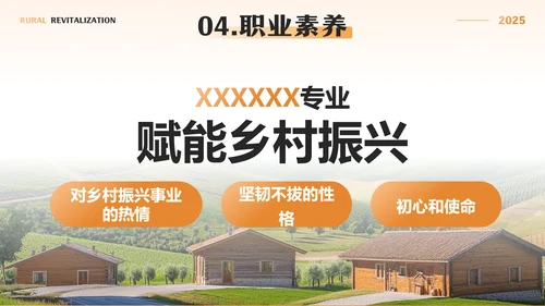 橙色简约风暑假社会实践三下乡报告PPT模板