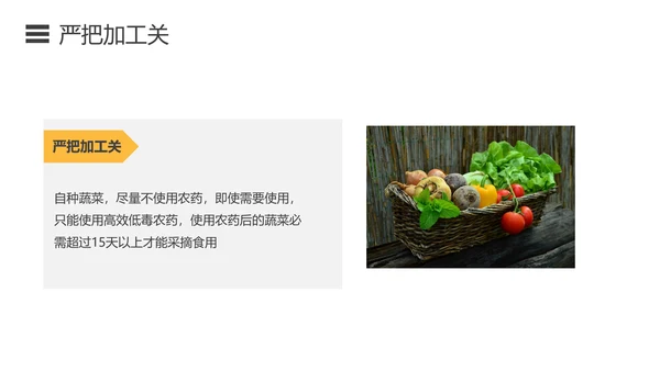 如何预防食品安全事故绿色蔬菜PPT模板