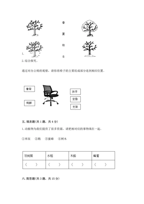 教科版二年级上册科学期末测试卷附完整答案【历年真题】.docx