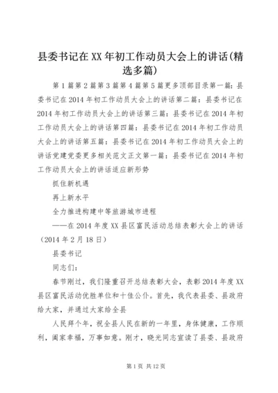 县委书记在XX年初工作动员大会上的讲话(精选多篇).docx