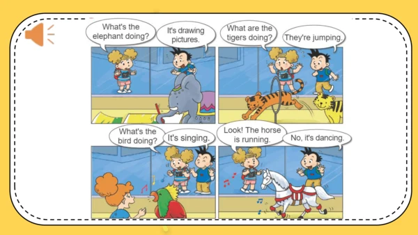 Module 3 Unit 2 What's the elephant doing? 课件(共37张