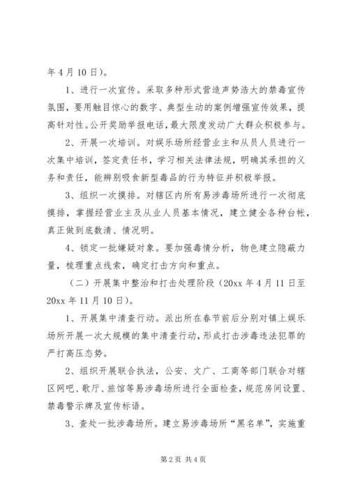 乡镇开展整治涉毒违法犯罪活动工作方案.docx