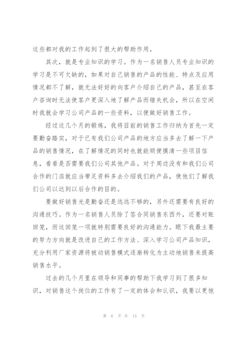 转正申请试用期小结七篇.docx