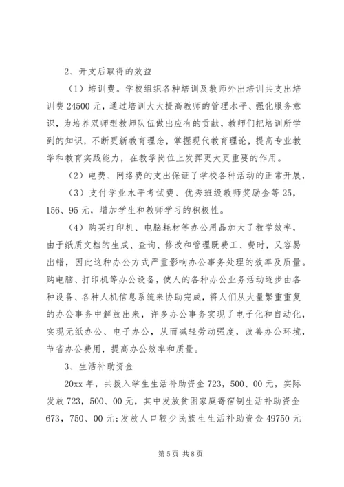 学校义务教育专项资金自查报告 (2).docx