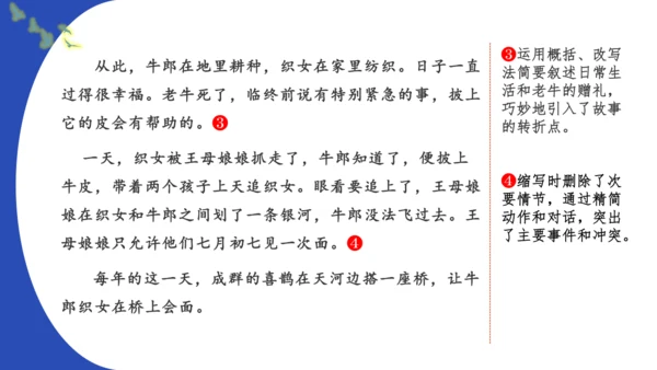 统编版-2024-2025学年语文五年级上册第三单元习作指导 缩写故事（课件）