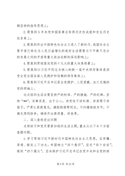 锡盟检察分院第二党支部20XX年专题组织生活会方案.docx