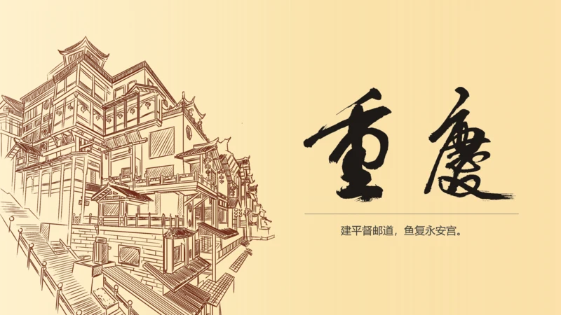 老重庆旅游PPT模板