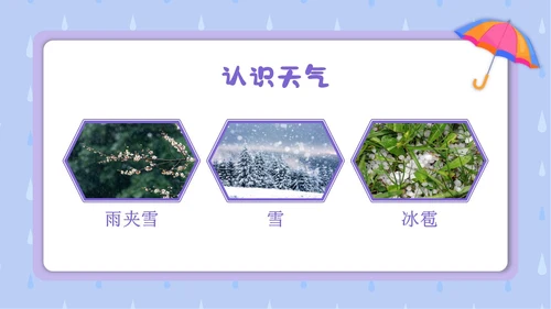蓝色卡通插画简约小小气象员幼儿园认识天气教学课件PPT课件
