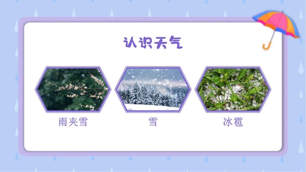 蓝色卡通插画简约小小气象员幼儿园认识天气教学课件PPT课件
