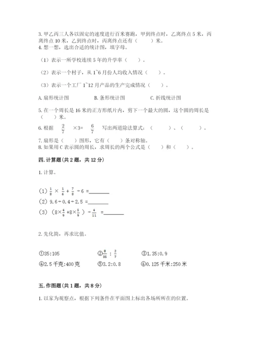 六年级上册数学期末测试卷含完整答案（各地真题）.docx