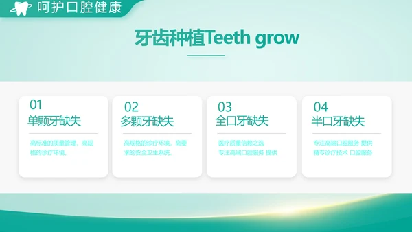 蓝色医疗牙科商业计划书动态PPT模板