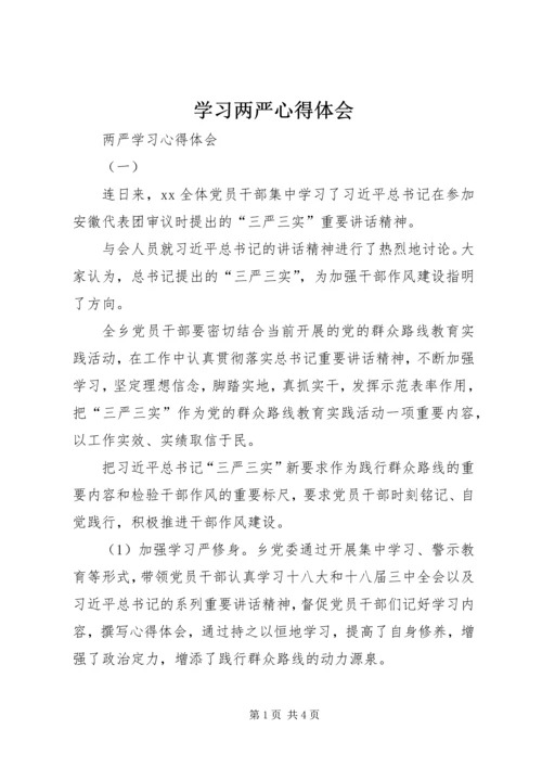 学习两严心得体会 (3).docx