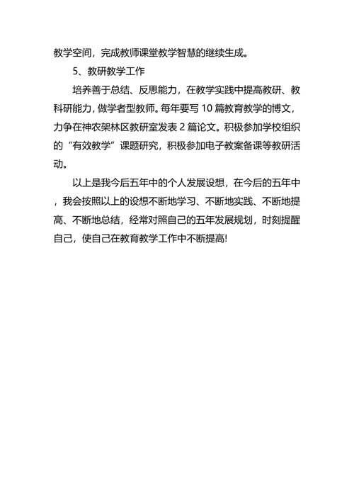 大学教师专业职业生涯发展规划