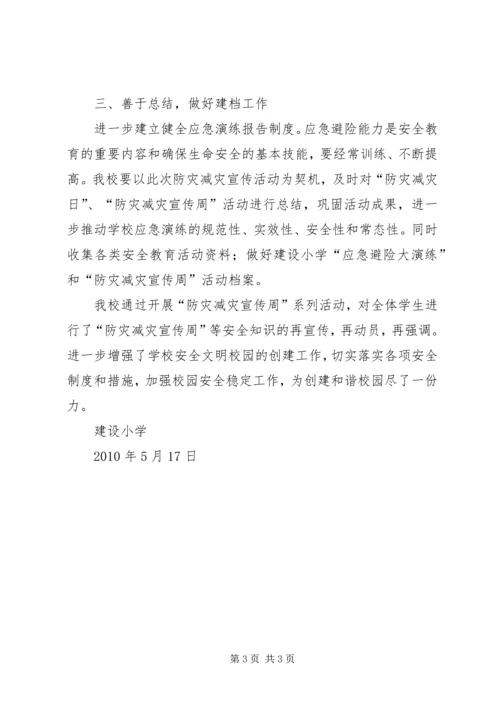 小学防灾减灾活动汇报.docx