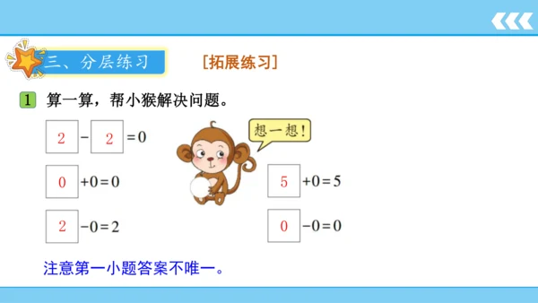 人教版数学一年级上册3 5以内数的认识和加减法第7课时 0的认识和加减法  课件（共18张PPT）