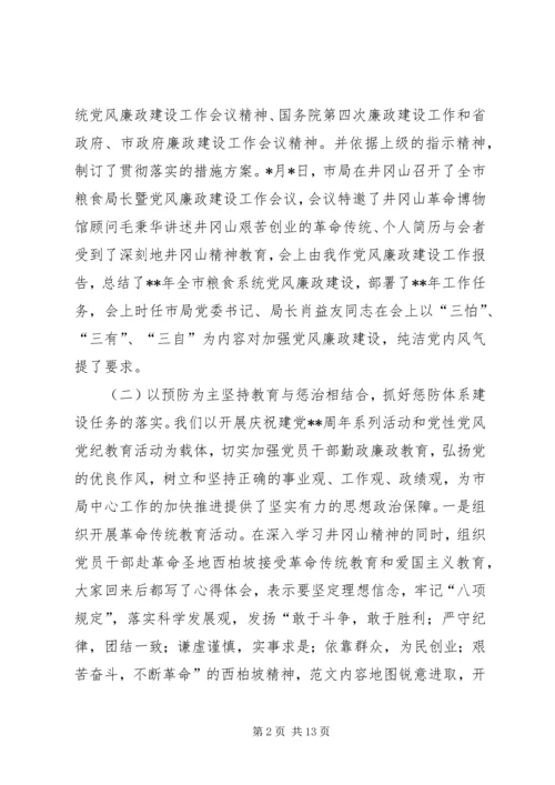副市长在全市粮食系统党风廉政建设会上的讲话.docx
