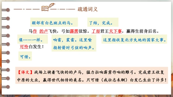 12 词四首——破阵子·为陈同甫赋壮词以寄之 课件(共26张PPT) 2024-2025学年语文部编
