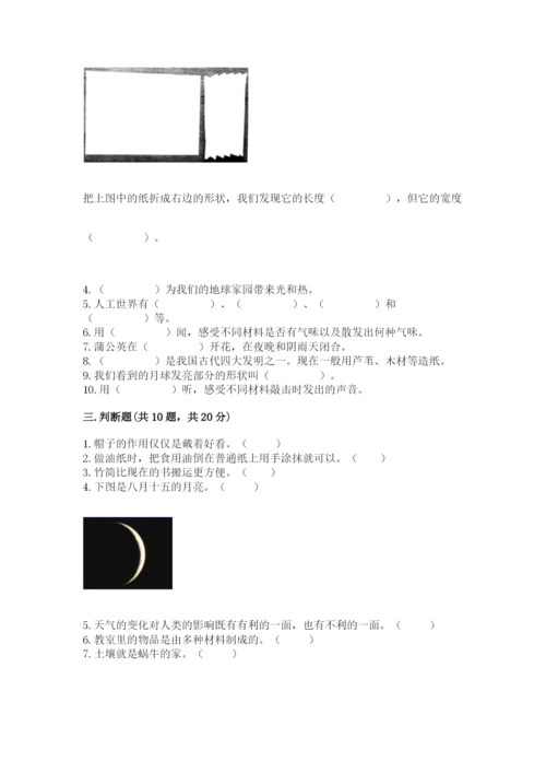 教科版科学二年级上册期末考试试卷（培优a卷）.docx
